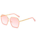 New Women Eyewear Brand Sunglasses  Gradient Mirror Square Female Oversized Half  Frame Designer